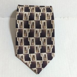 Stafford Executive Brown Hand Made 100% Silk Tie